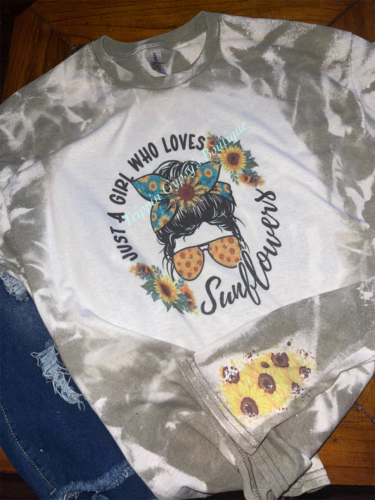 A Girl Who Loves Sunflowers